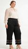 Immagine di FLOWY ELEGANT SHINY CROP TROUSER WITH CHIFFON INSERT